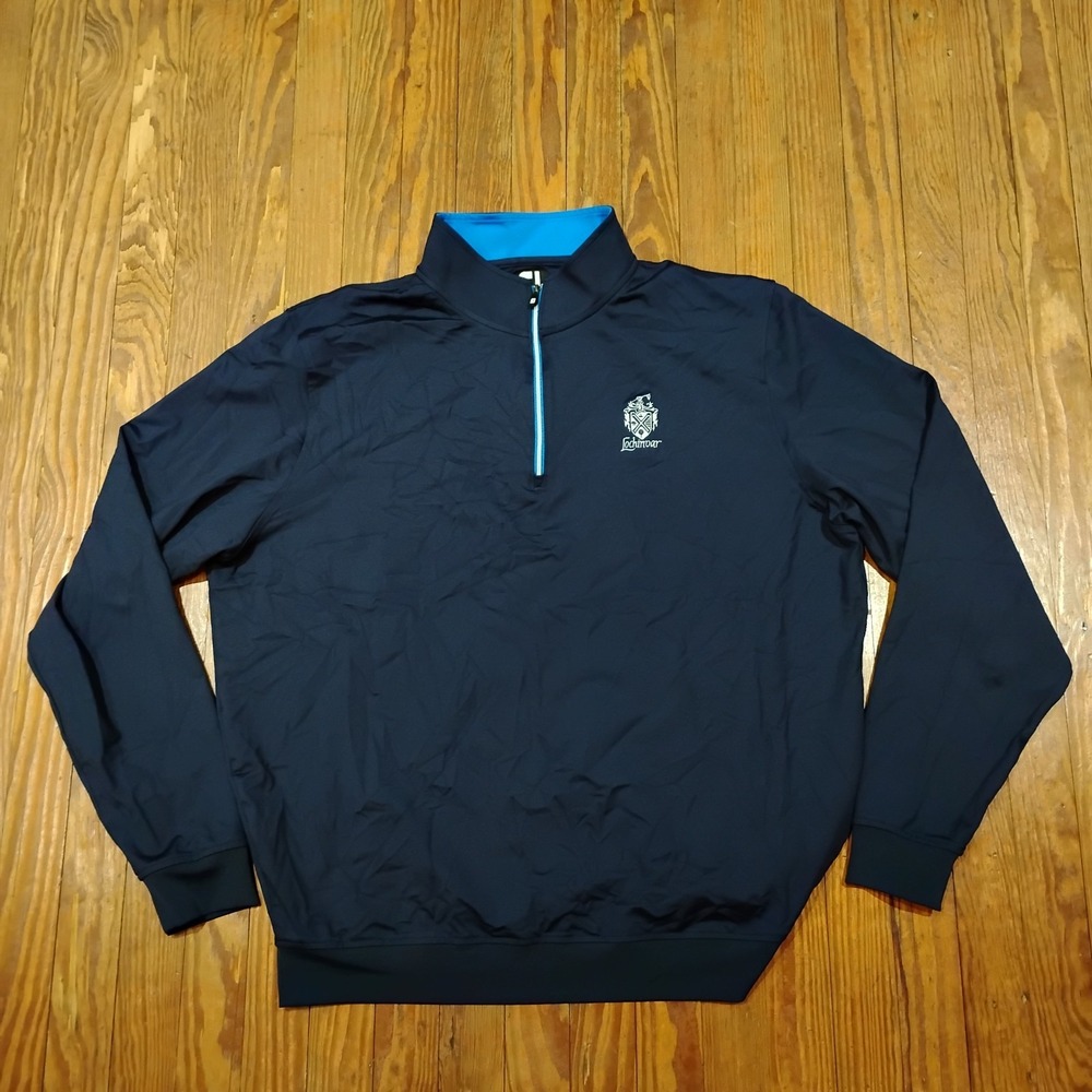 FootJoy Sweater Mens XL Blue Lochinvar 1/4 Zip Approach Golf Pullover Jacket